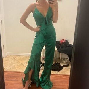 Jovani green jumpsuit
